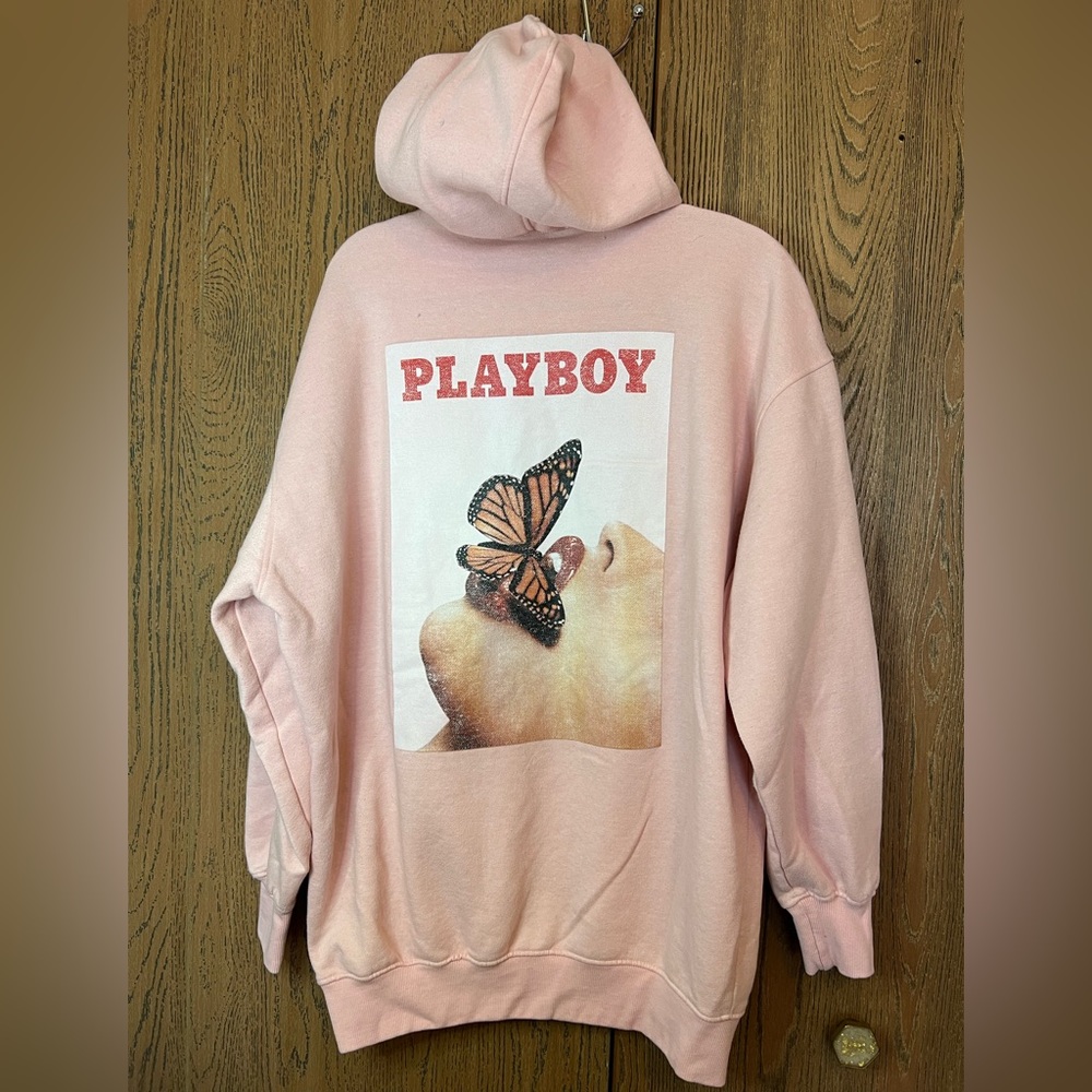Missguided x Playboy Oversized Hoodie Sweatshirt
